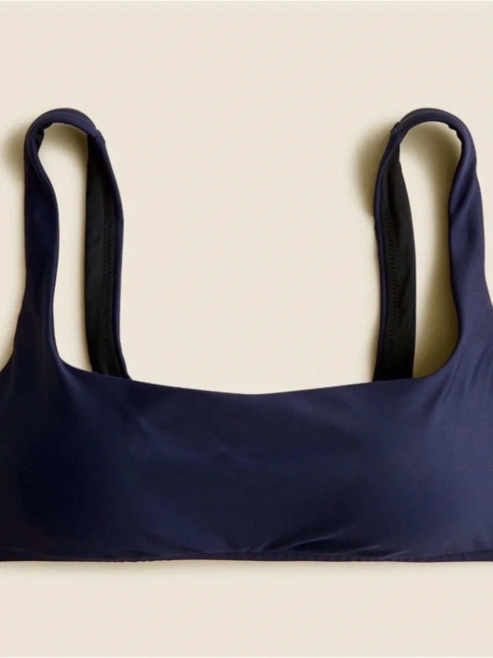 J. Crew Navy Square Bralette Bikini Top